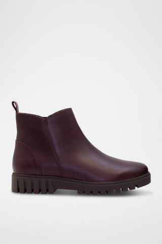 Bottines en cuir - Bordeaux