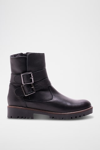 Bottines en cuir - Noir