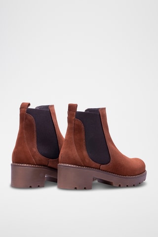 Bottines Chelsea en cuir - Camel 