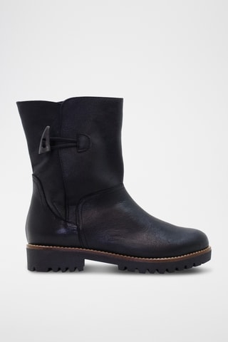 Bottines en cuir - Noir