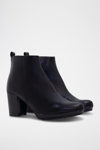Bottines en cuir - Noir