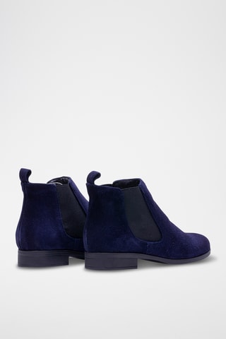 Bottines Chelsea en cuir - Bleu marine 