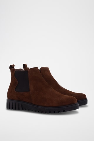 Bottines Chelsea en nubuck - Marron