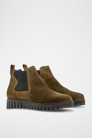 Bottines Chelsea en nubuck - Kaki