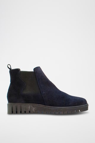 Bottines Chelsea en nubuck - Bleu marine
