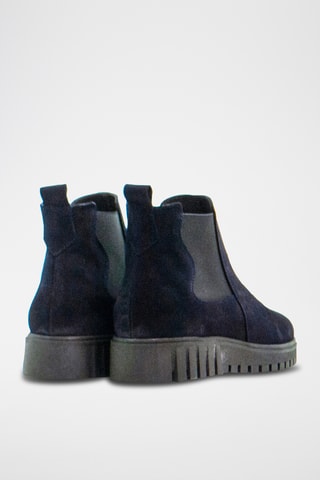 Bottines Chelsea en nubuck - Bleu marine