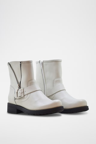 Bottines en cuir - Blanc