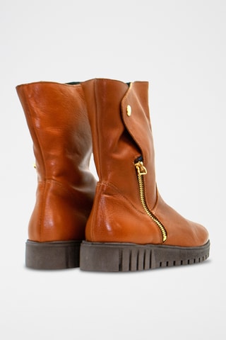 Bottines en cuir - Camel