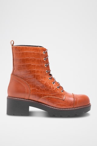 Bottines en cuir - Camel