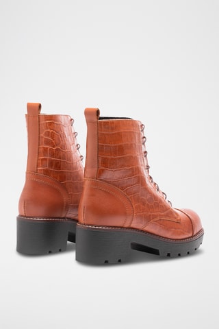 Bottines en cuir - Camel