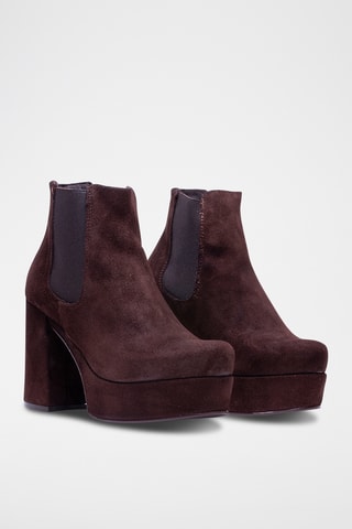 Bottines Chelsea en nubuck - Marron