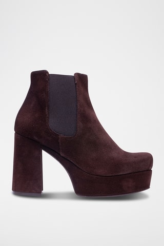 Bottines Chelsea en nubuck - Marron