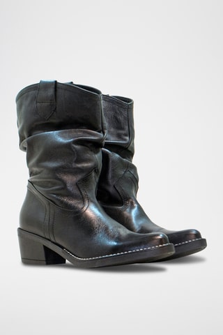Bottines en cuir - Noir