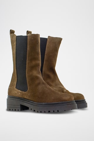 Bottines Chelsea en nubuck - Kaki