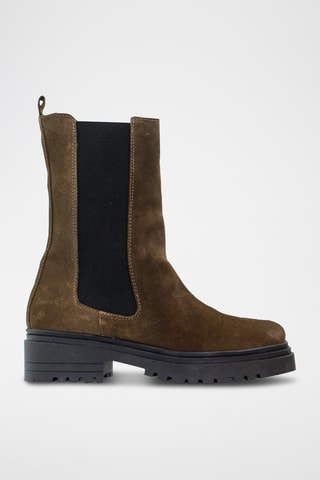 Bottines Chelsea en nubuck - Kaki