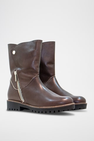 Bottines en cuir - Marron