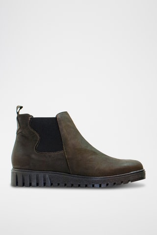 Bottines Chelsea en cuir - Kaki