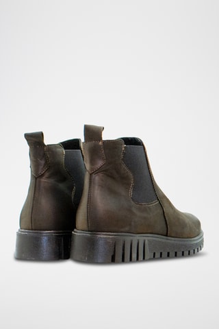 Bottines Chelsea en cuir - Kaki