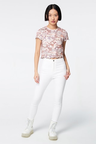 Jegging Hoge Taille Wit
