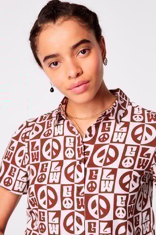 Korte Blouse Bruin