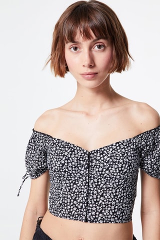 Crop top Zwart en Wit