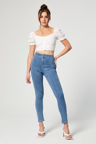 7/8 Jegging Hoge Taille Donkerblauw