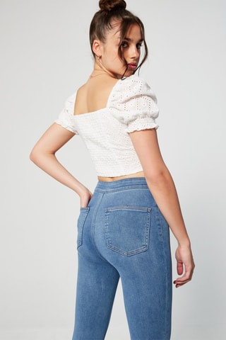7/8 Jegging Hoge Taille Donkerblauw