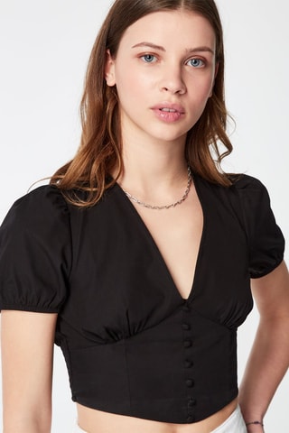 Crop Top Zwart