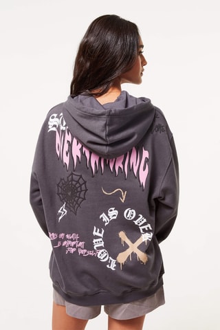 Sweater met Capuchon Donkergrijs