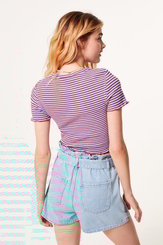 T-shirt Branco e vermelho
