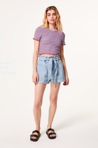 T-shirt Branco e vermelho