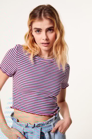 T-shirt Branco e vermelho