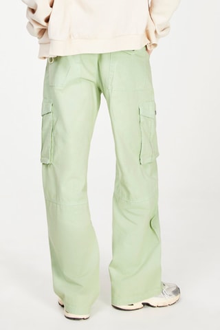 Cargobroek Wide Legs Hoge Taille - Zeegroen