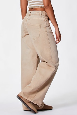 Jeans Wide Legs Beige