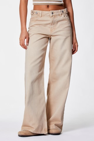Jeans Wide Legs Beige