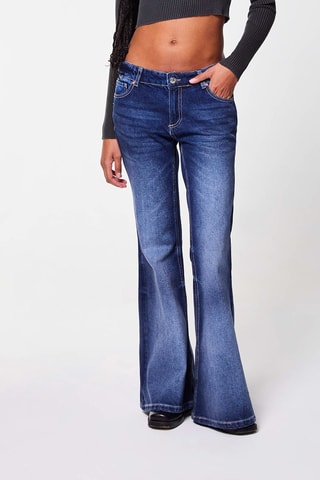 Jeans met Hoge Taille 
Blauw