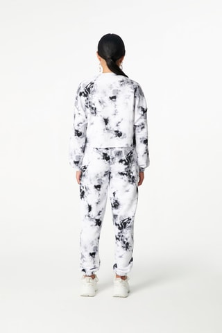 Korte Sweater Tie and Dye  Zwart en Wit