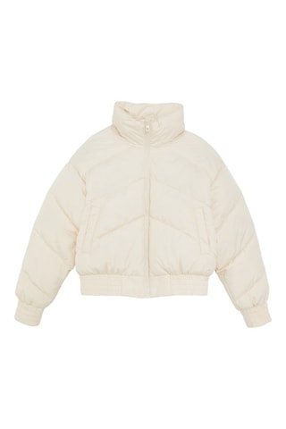Gewatteerde Jas Beige
