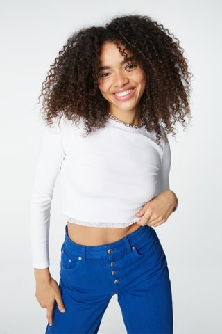 Kort T-shirt Wit