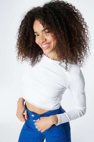Kort T-shirt Wit