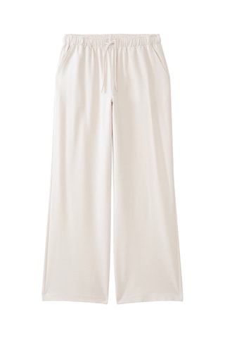 Soepelvallende Broek Hoge Taille - Beige