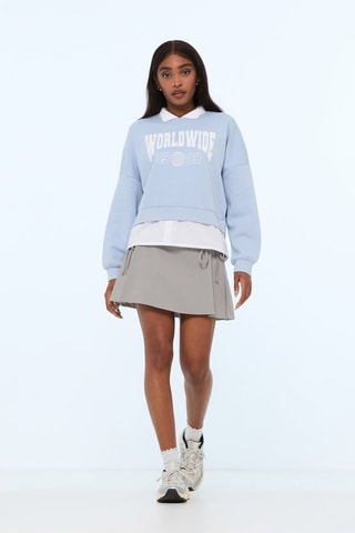 Sweater trompe-l’oeil - Blauwgrijs