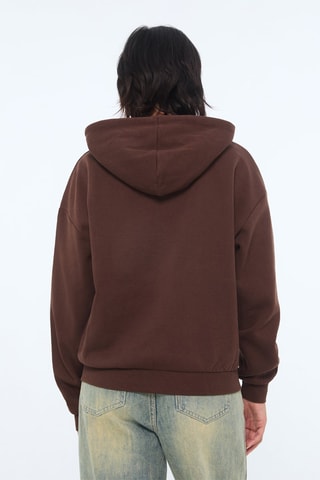 Sweater met Capuchon - Donkerbruin 