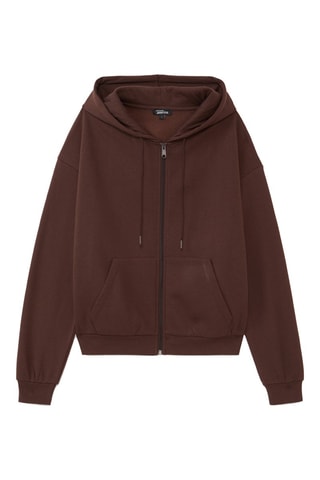 Sweater met Capuchon - Donkerbruin 