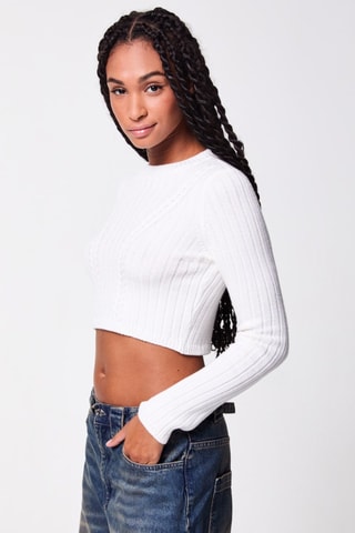 Crop Trui - Wit