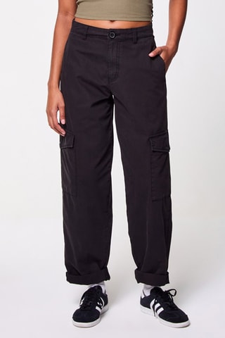 Skater Cargobroek Hoge Taille Zwart