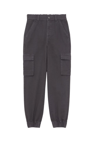 Cargobroek Hoge Taille - Donkergrijs