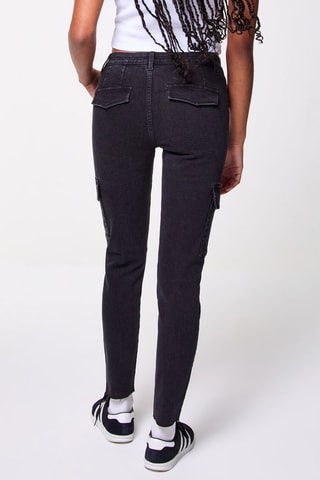 Jeans Skinny Hoge Taille - Zwart