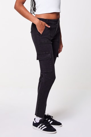 Jeans Skinny Hoge Taille - Zwart
