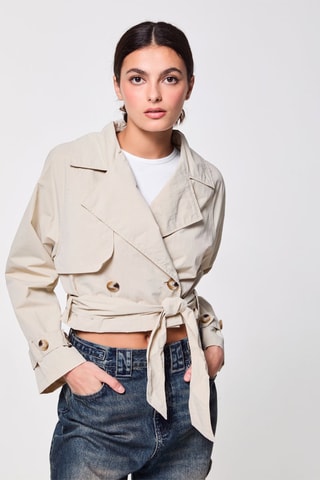 Korte Trenchcoat - Beige